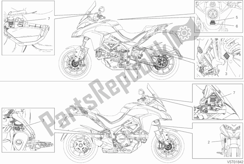 All parts for the Label, Warning of the Ducati Multistrada 1260 Touring 2018